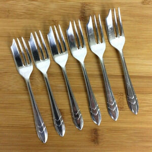 Loxley Maurice Stables Ltd 6 Pastry Forks EPNS Sheffield England Discontinued
